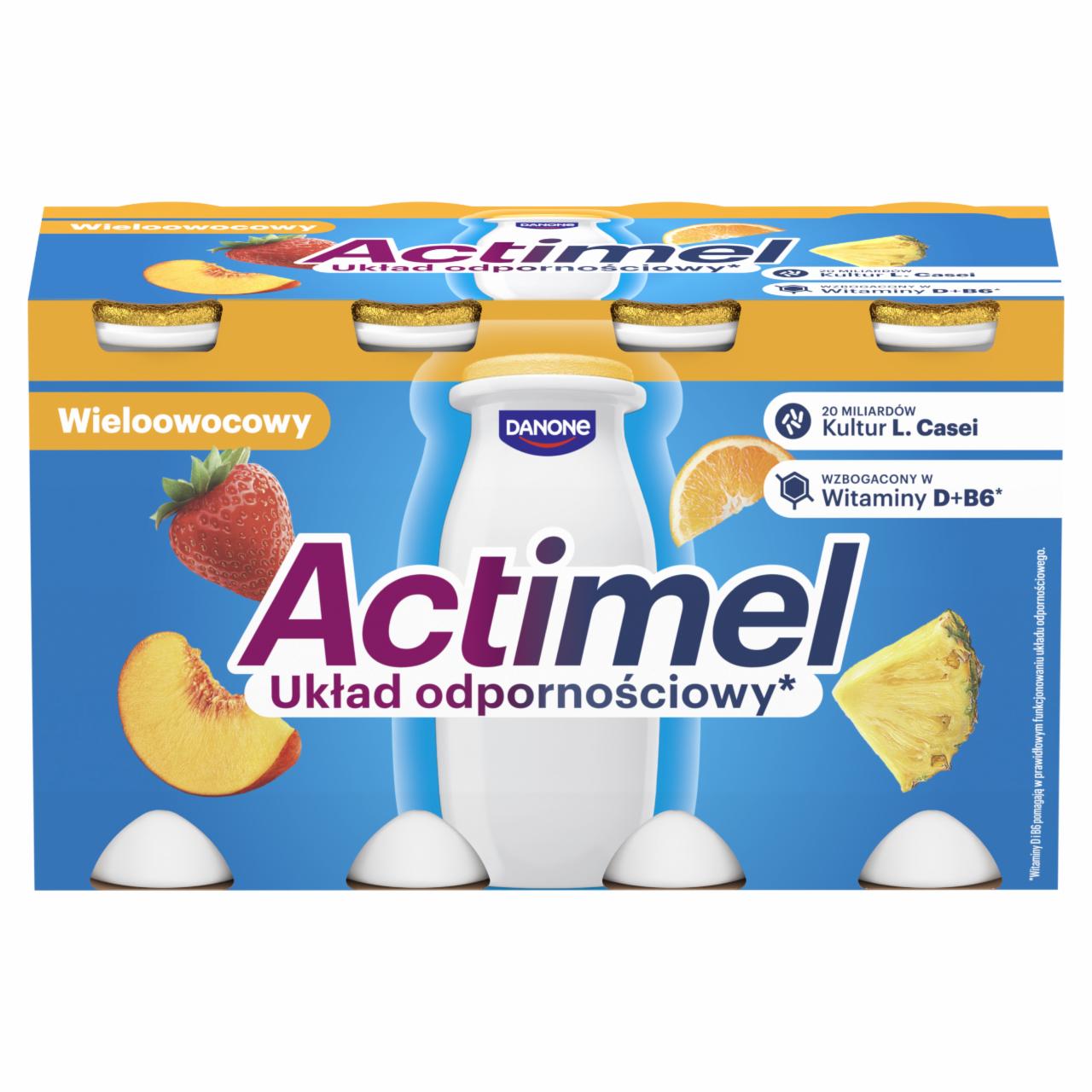 Zdjęcia - Actimel Napój jogurtowy o smaku wieloowocowym 800 g (8 x 100 g)