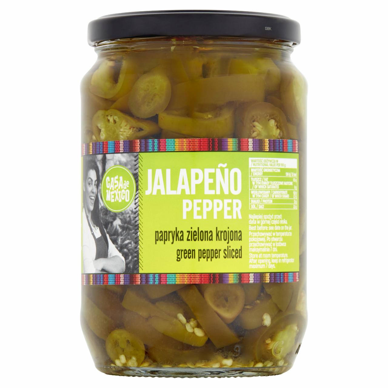 Zdjęcia - Casa de Mexico Papryka zielona Jalapeño krojona 670 g