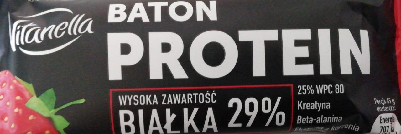 Zdjęcia - Baton protein truskawka vitanella