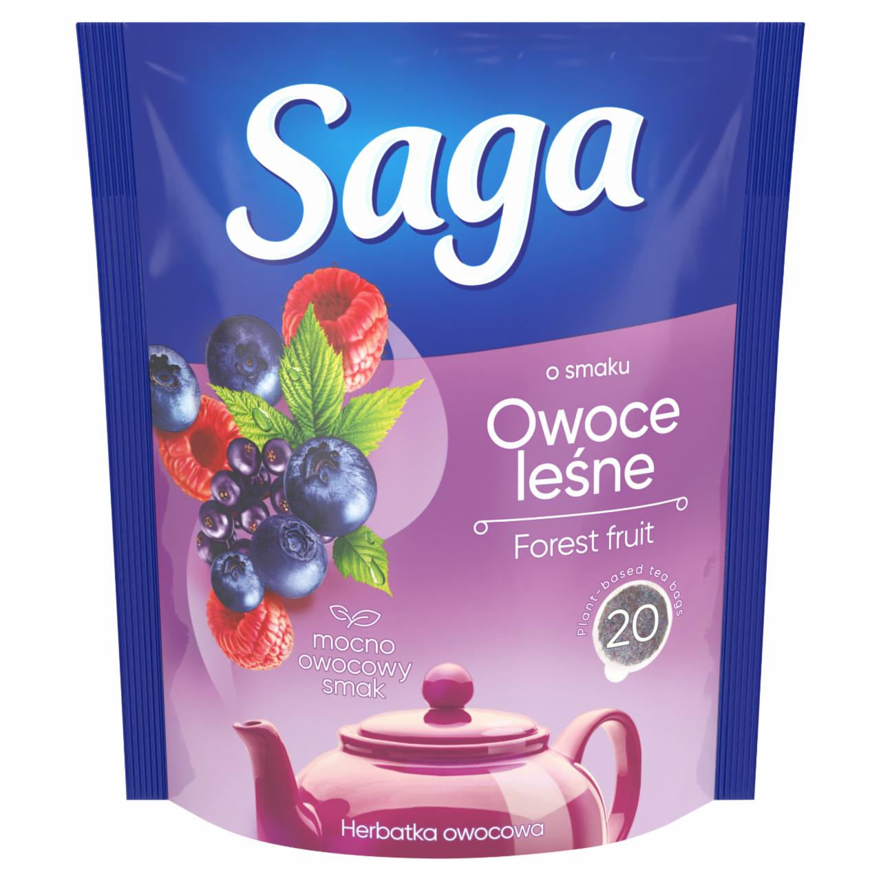 Zdjęcia - Saga Herbatka owocowa o smaku owoce leśne 34 g (20 torebek)