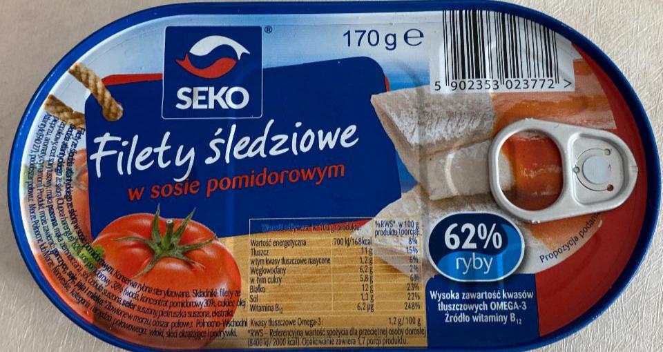 Zdjęcia - Filety śledziowe w sosie pomidorowym Seko