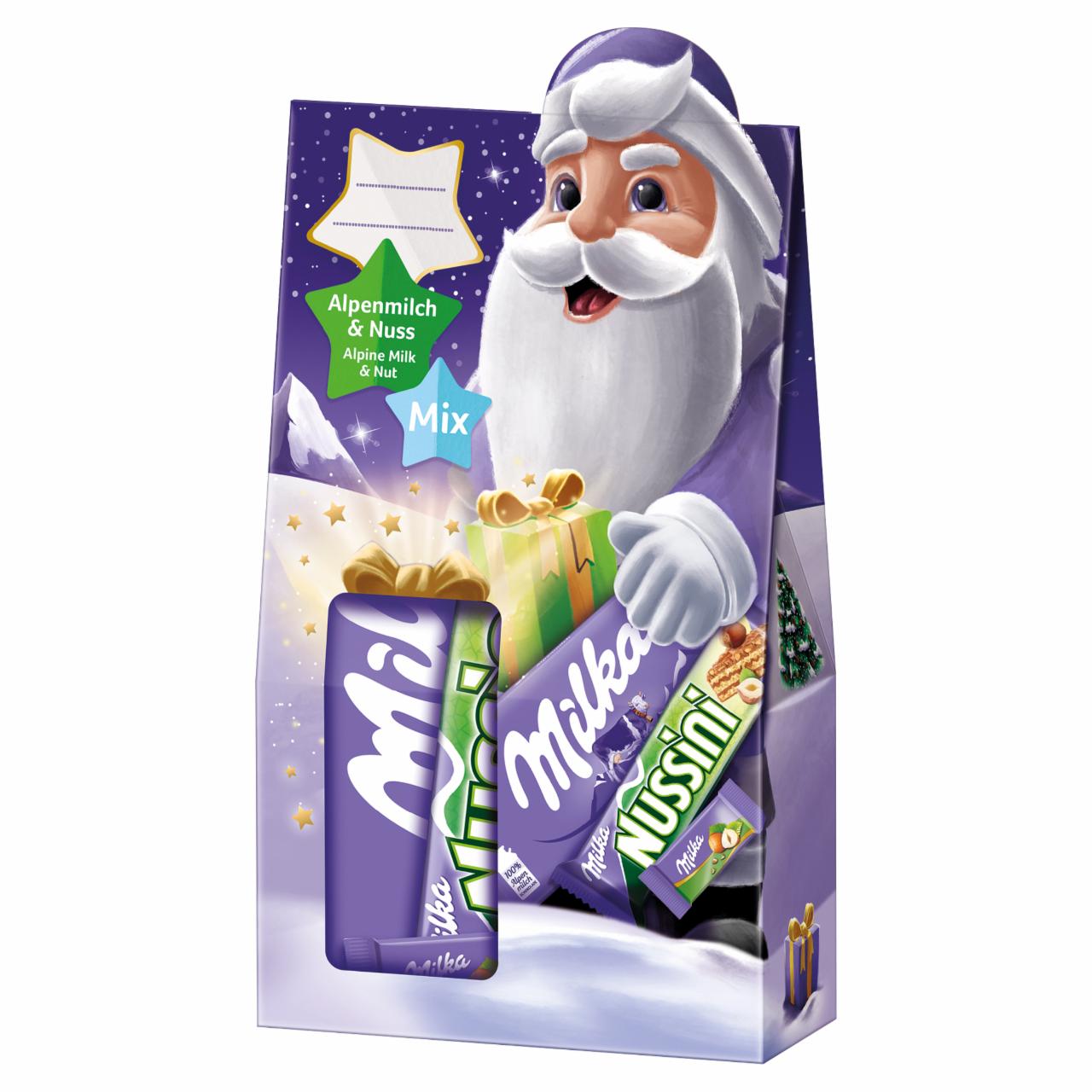 Zdjęcia - Milka Nussini Mieszanka czekolady mlecznej z mleka alpejskiego 163 g (9 sztuk)