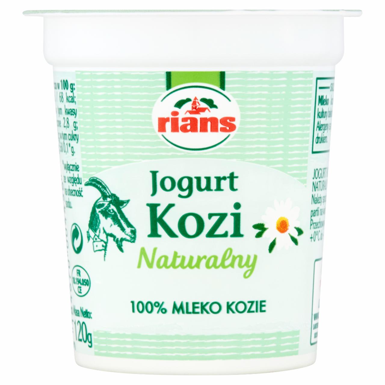 Zdjęcia - Rians Jogurt kozi naturalny 120 g