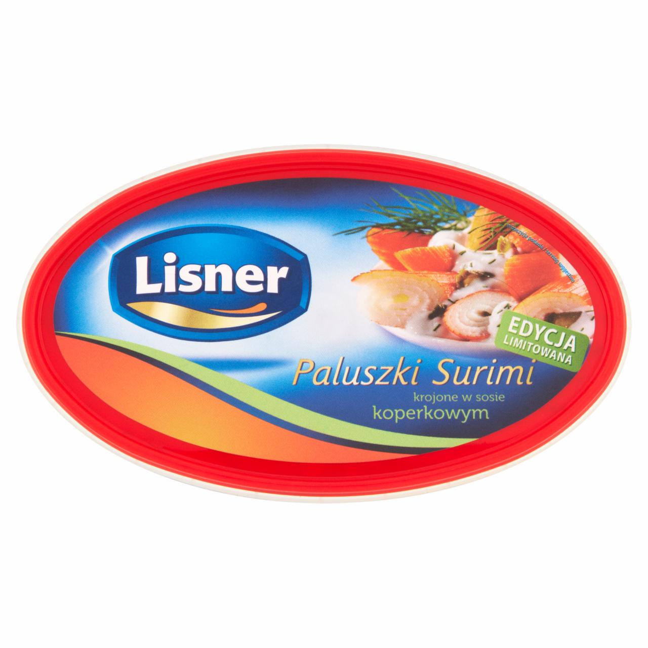 Zdjęcia - Lisner Paluszki Surimi krojone w sosie koperkowym 160 g