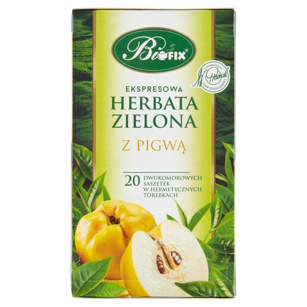 Zdjęcia - Bifix Ekspresowa herbata zielona z pigwą 40 g (20 x 2 g)