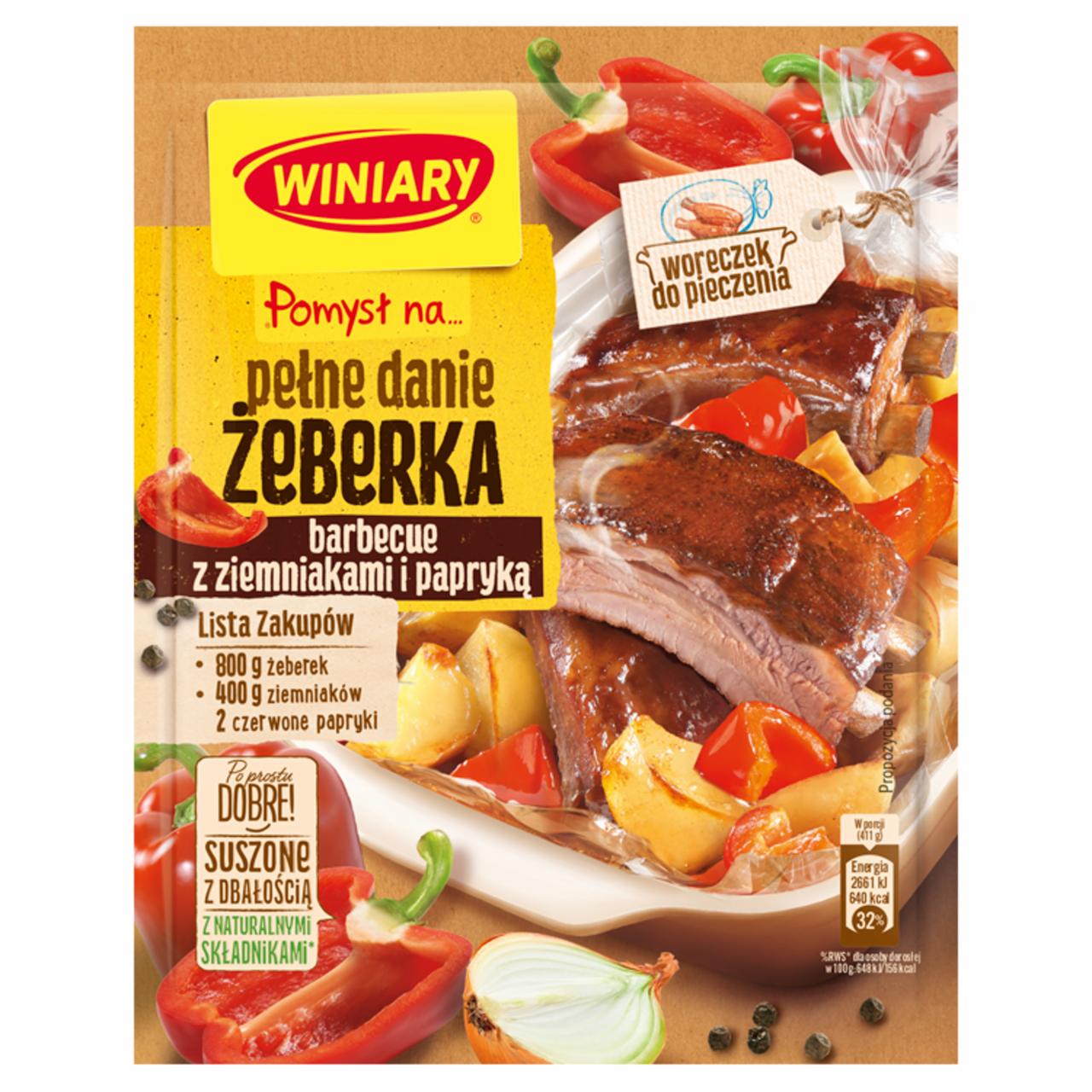 Zdjęcia - Winiary Pomysł na... Pełne danie Żeberka barbecue z ziemniakami i papryką 42 g