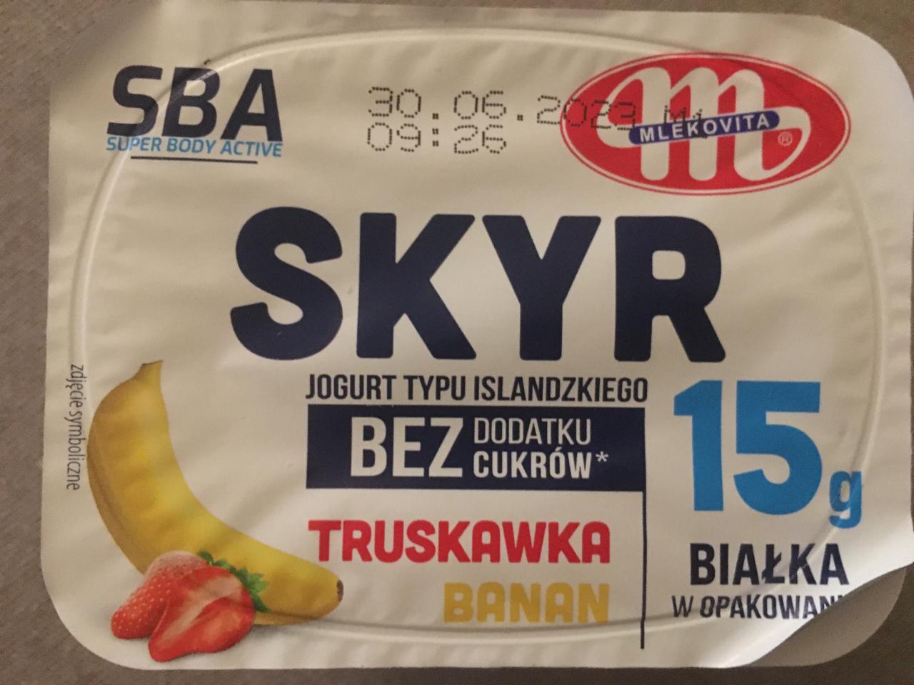 Zdjęcia - SKyr truskawka banan SBA Mlekovita