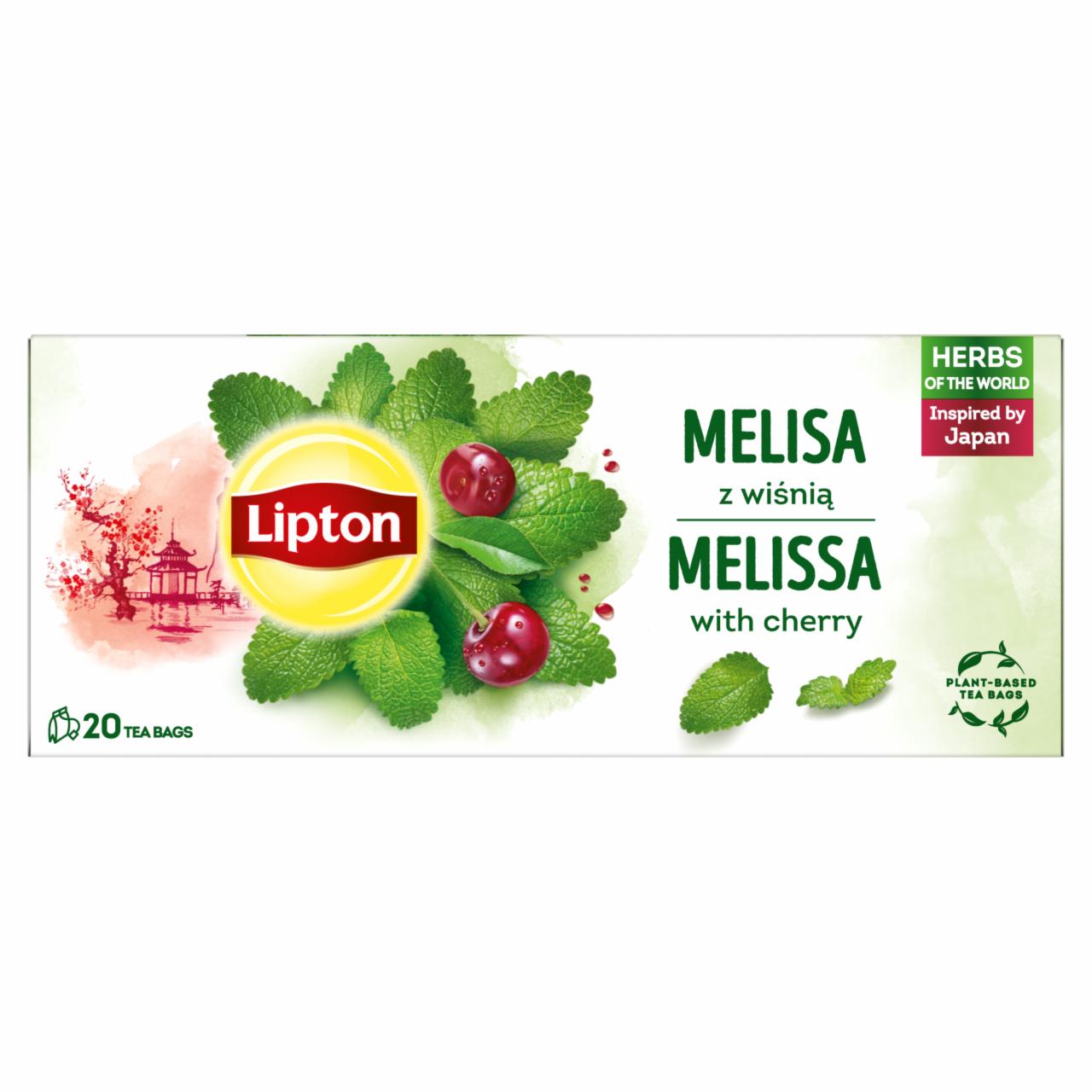 Zdjęcia - Lipton Herbatka ziołowa aromatyzowana melisa z wiśnią 24 g (20 torebek)