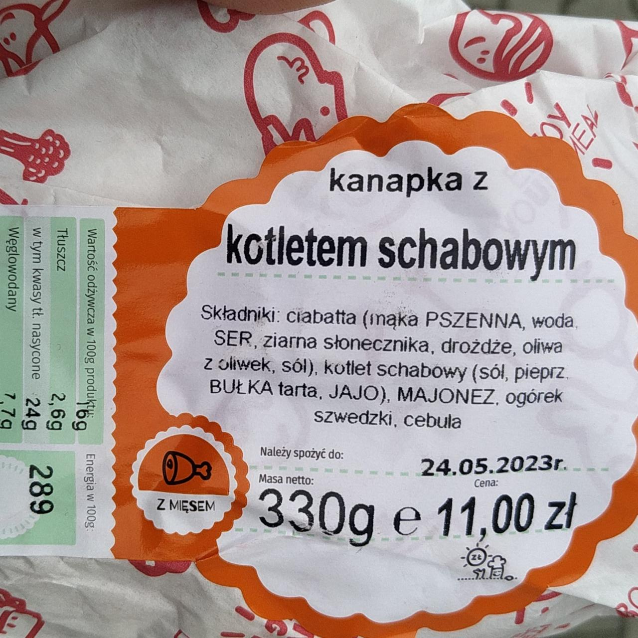 Zdjęcia - Kanapka z kotletem schabowym Ślimak