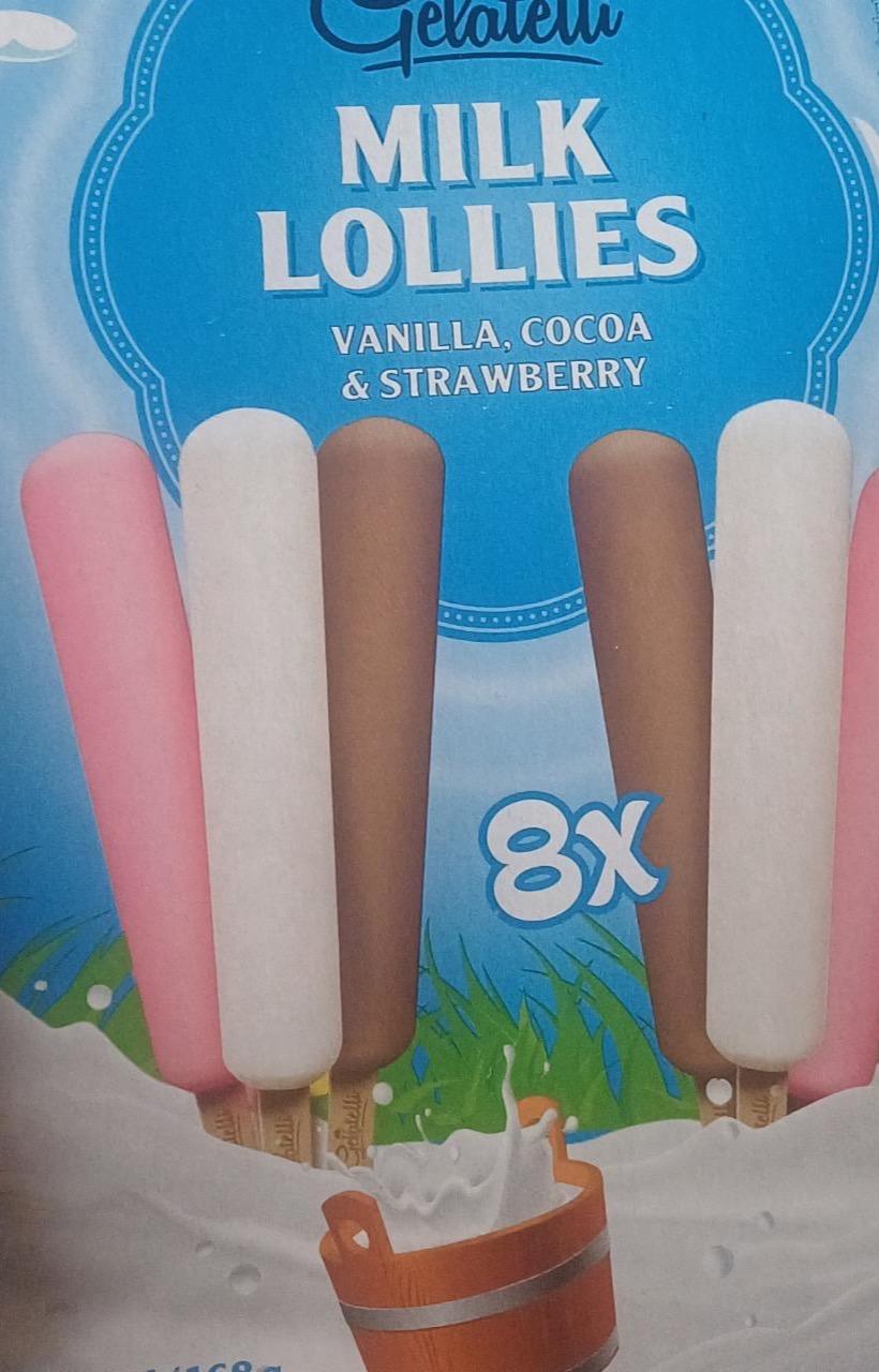 Zdjęcia - Milk Lollies vanilla cocoa & strawberry Gelatelli