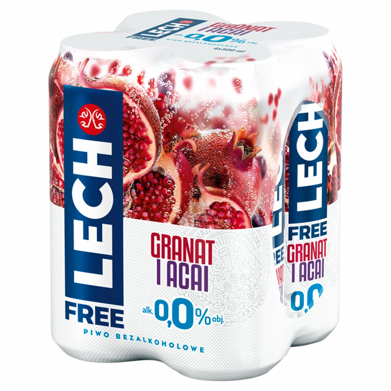 Zdjęcia - Lech Free Piwo bezalkoholowe granat i acai 4 x 500 ml