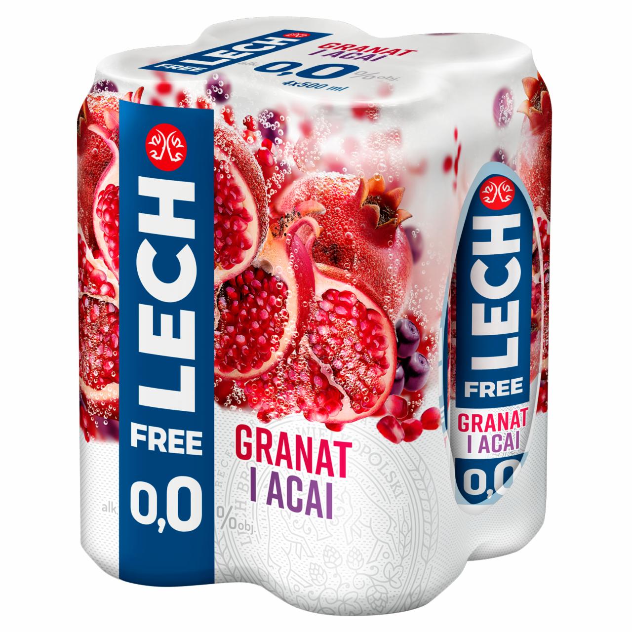 Zdjęcia - Lech Free Piwo bezalkoholowe granat i acai 4 x 500 ml