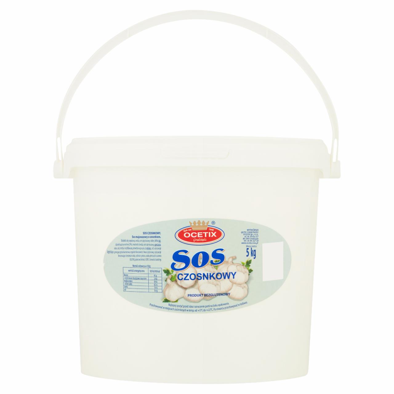 Zdjęcia - Ocetix Sos czosnkowy 5 kg