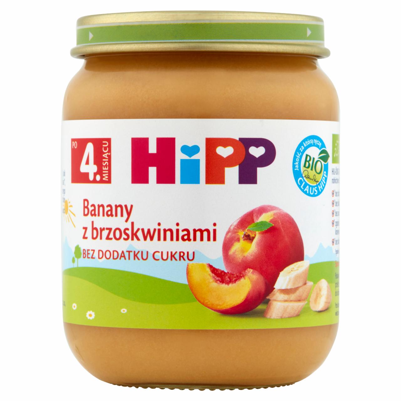 Zdjęcia - HiPP BIO Banany z brzoskwiniami po 4. miesiącu 125 g