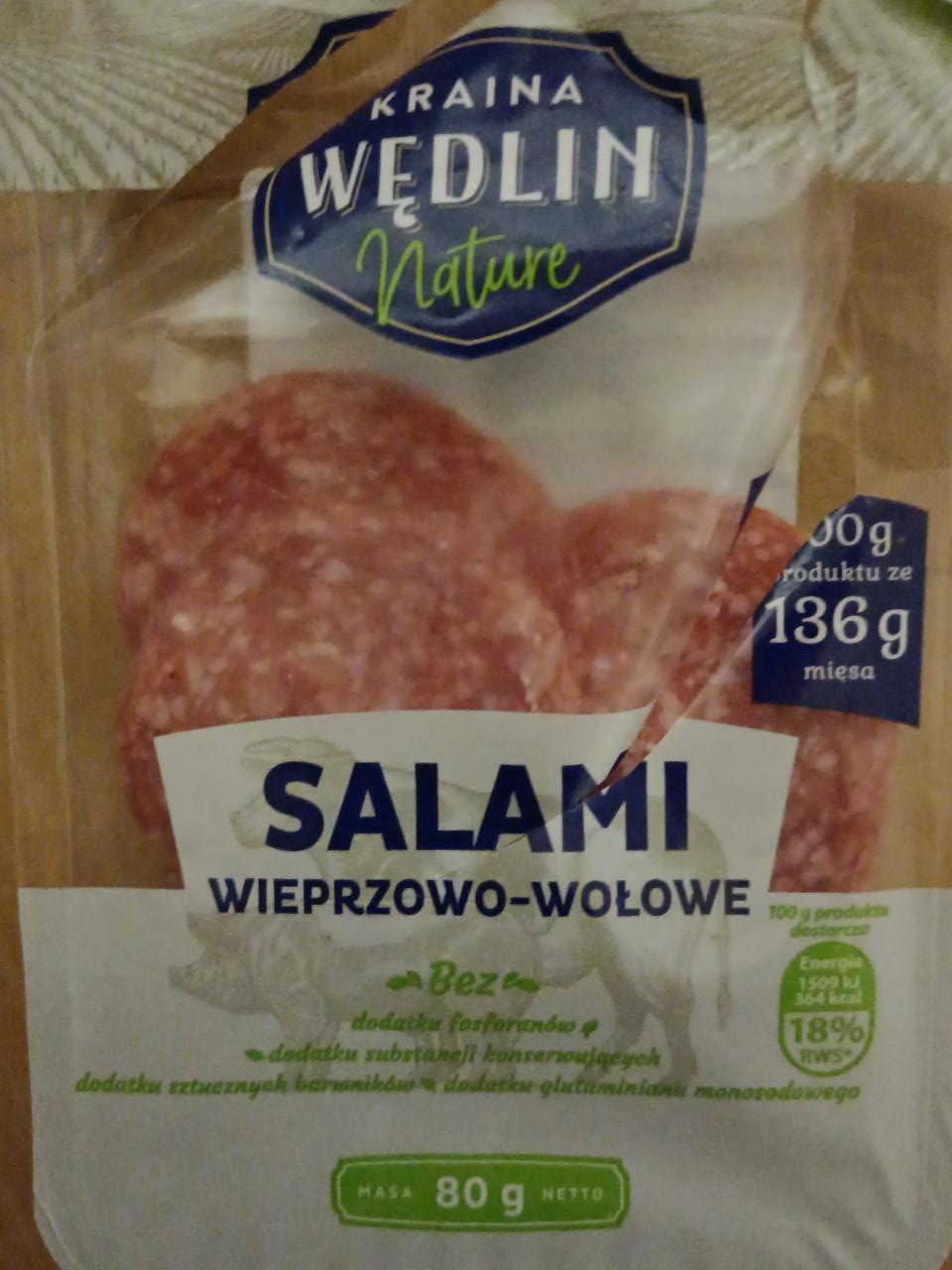 Zdjęcia - salami wieprzowo wołowe nautre Kraina Wędlin