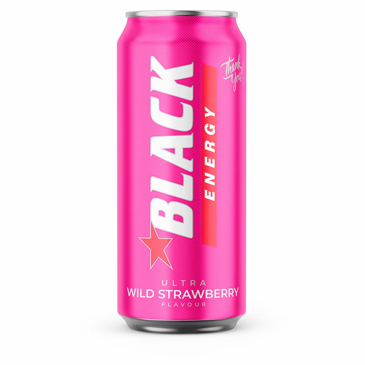 Zdjęcia - Black Energy Ultra Wild Strawberry Gazowany napój energetyzujący 500 ml