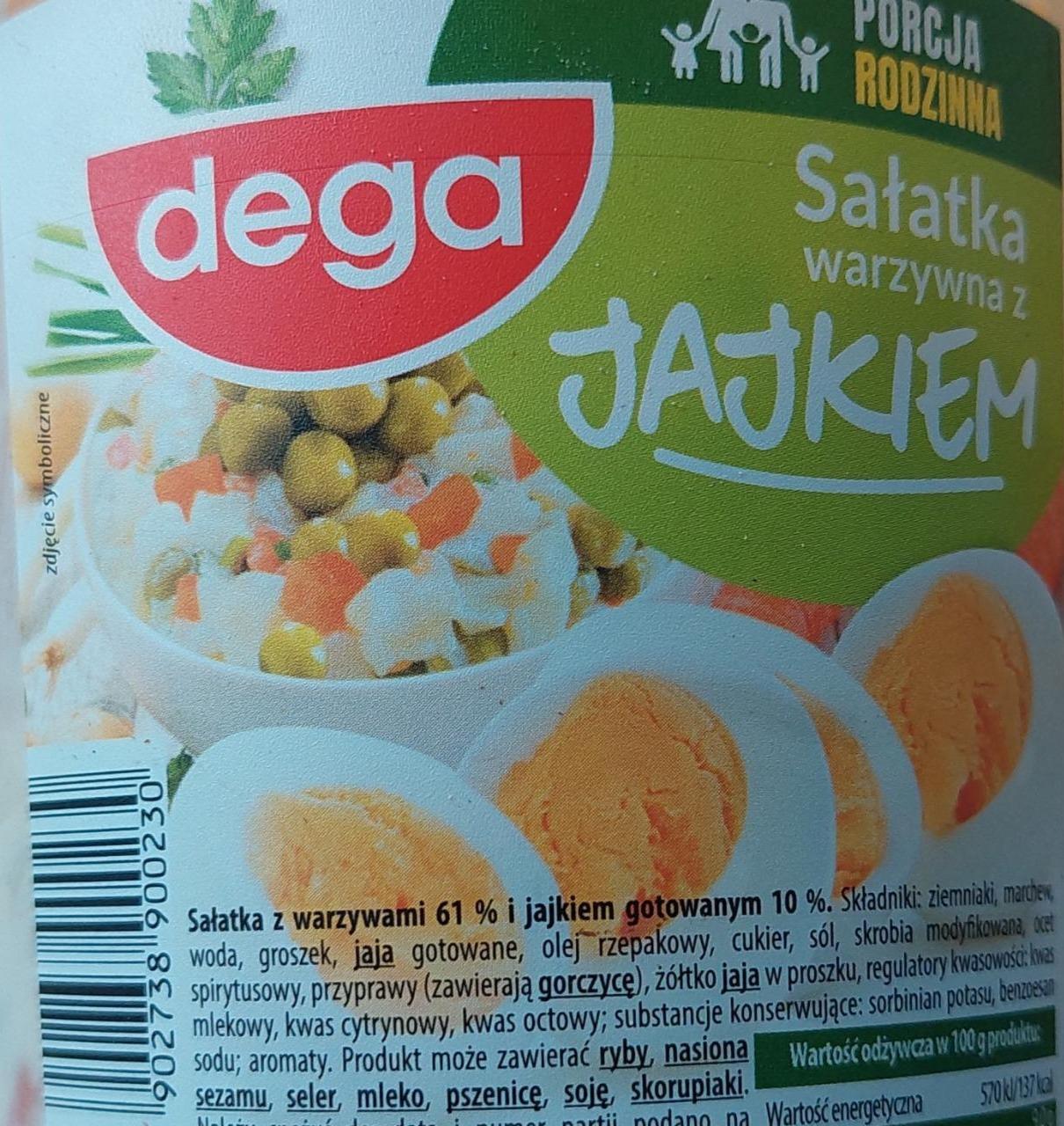 Zdjęcia - Sałatka warzywna z jajkiem Dega