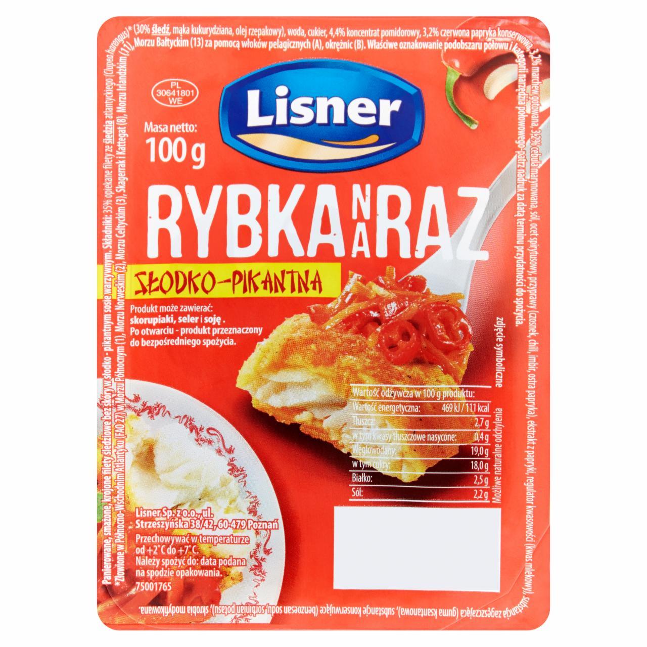 Zdjęcia - Lisner Rybka na raz w sosie słodko-pikantnym 100 g