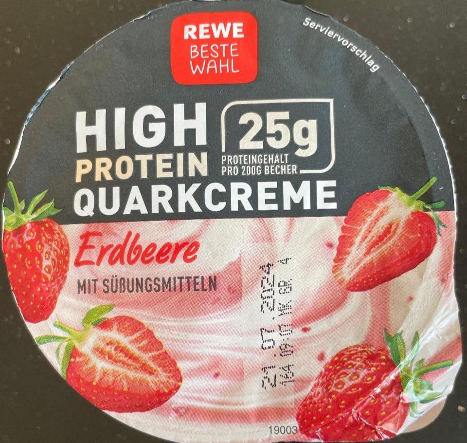 Zdjęcia - High protein quarkcreme erdbeere Rewe