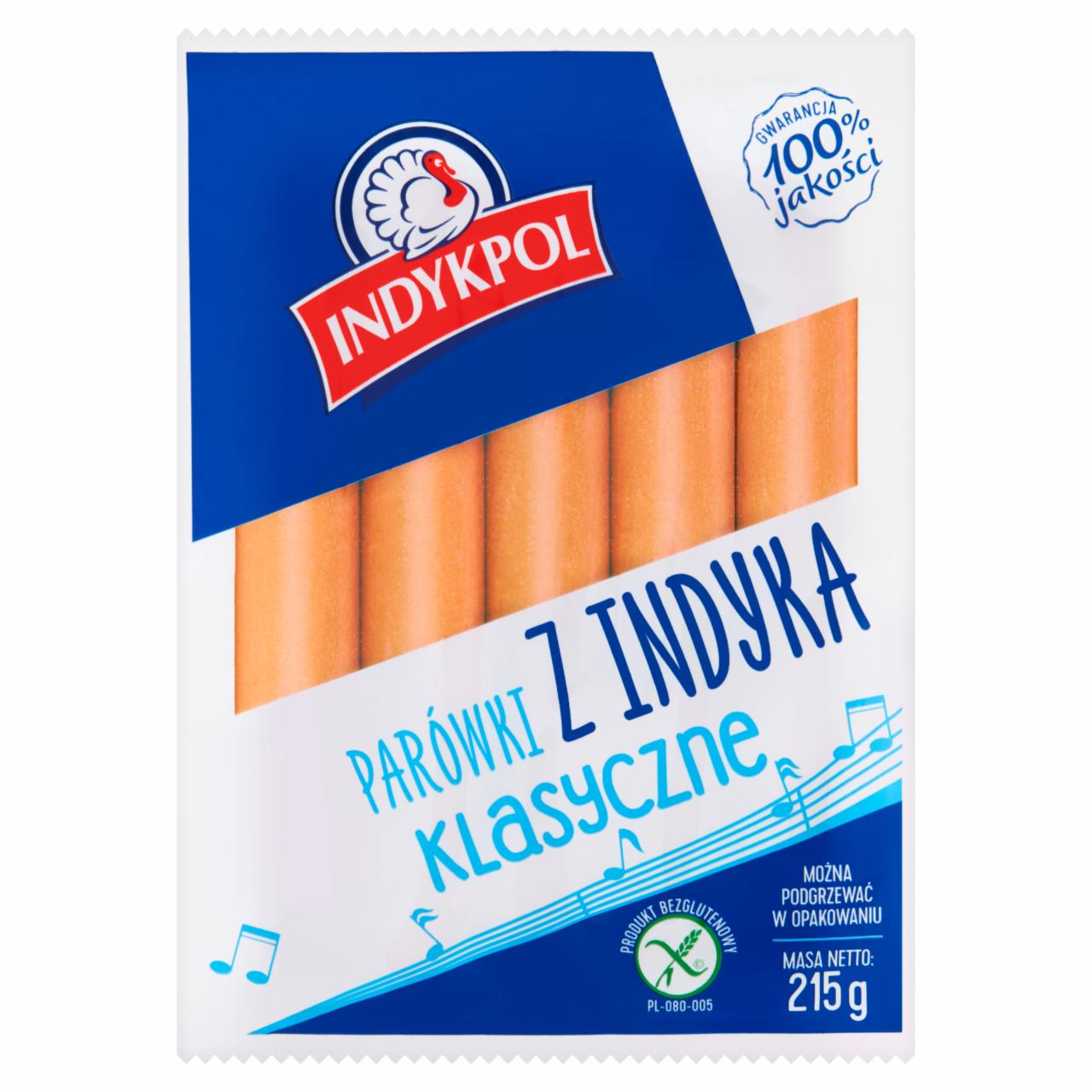 Zdjęcia - Indykpol Parówki klasyczne z indyka 215 g (6 sztuk)