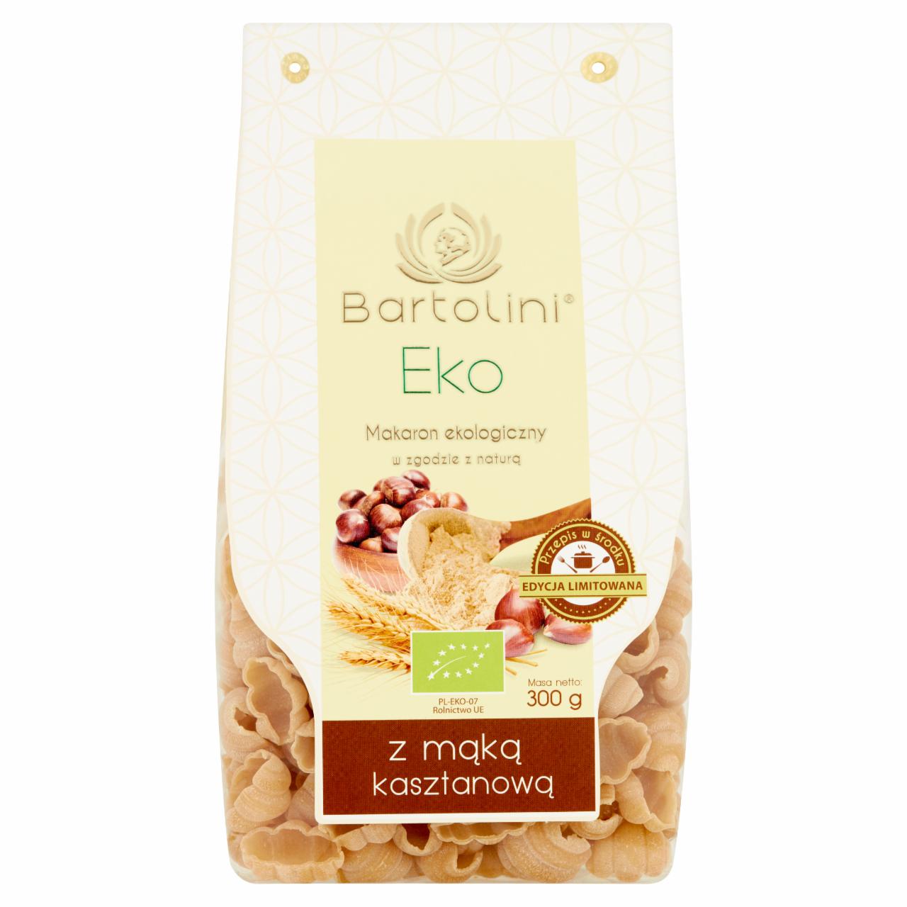 Zdjęcia - Bartolini Eko Makaron ekologiczny z mąką kasztanową muszla nr 1 300 g