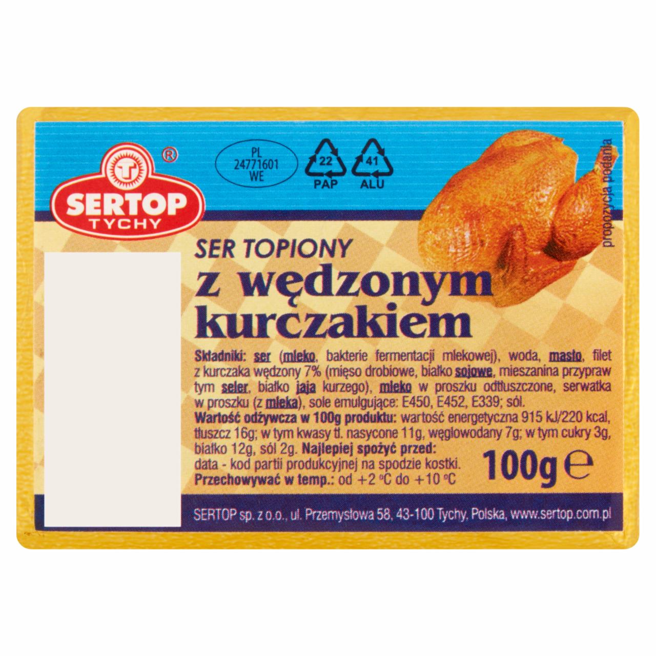 Zdjęcia - Sertop Tychy Ser topiony z wędzonym kurczakiem 100 g