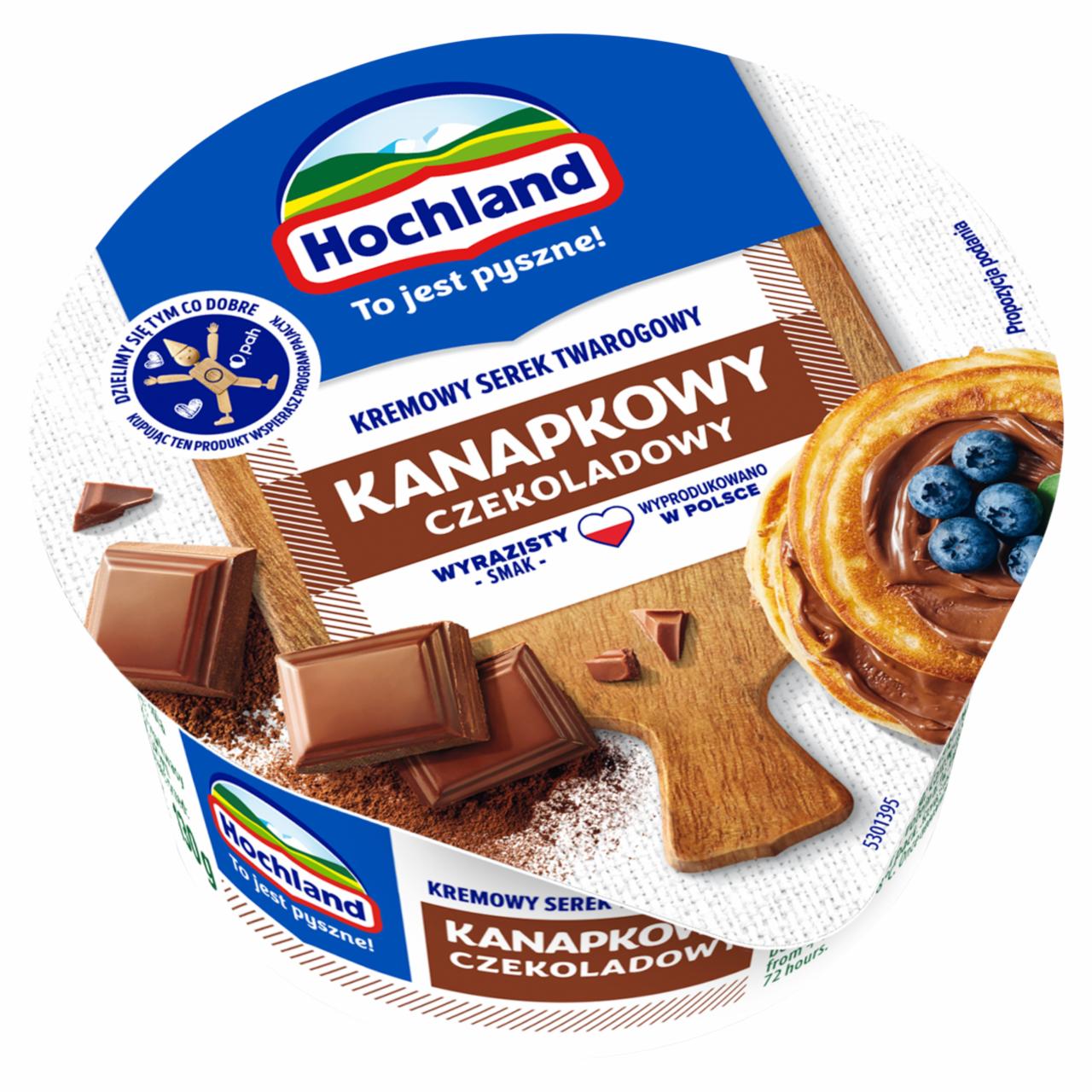 Zdjęcia - Hochland Kremowy serek twarogowy kanapkowy czekoladowy 130 g