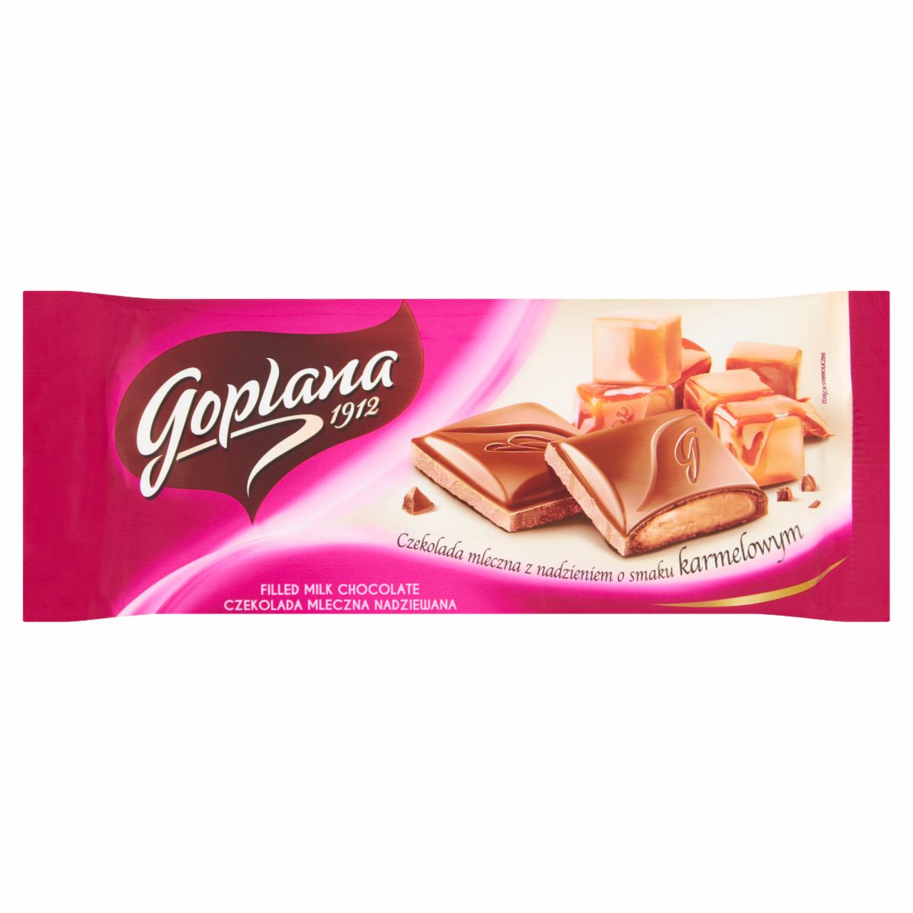 Zdjęcia - Goplana Czekolada mleczna z nadzieniem o smaku karmelowym 95 g