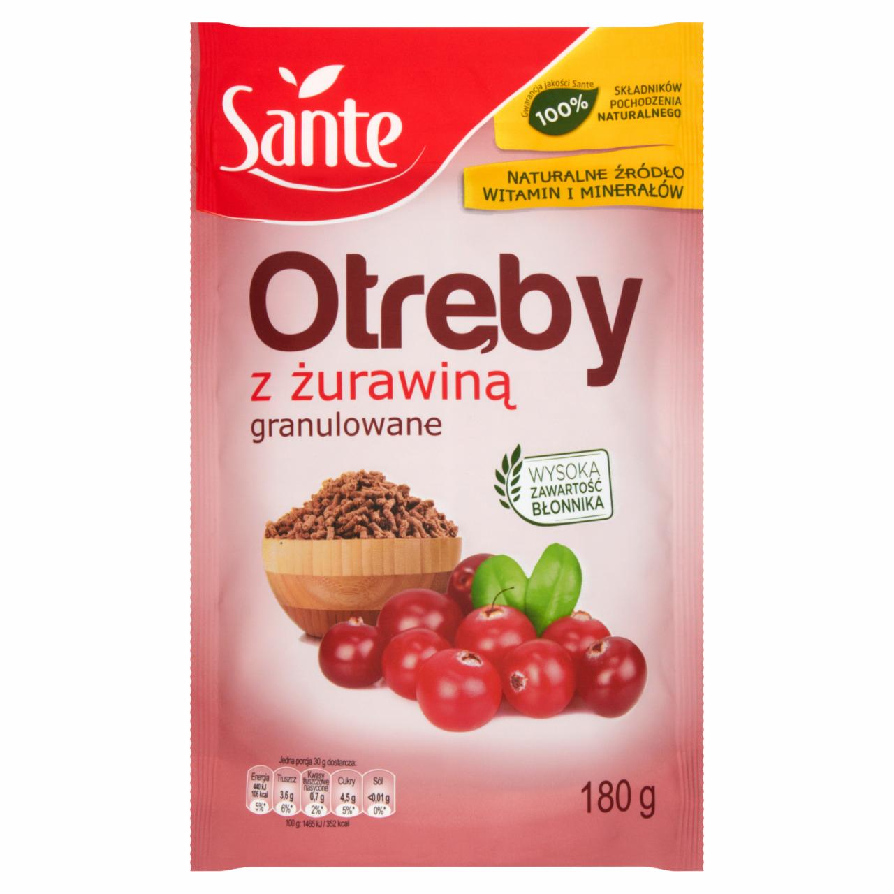 Zdjęcia - Sante Otręby granulowane z żurawiną 180 g