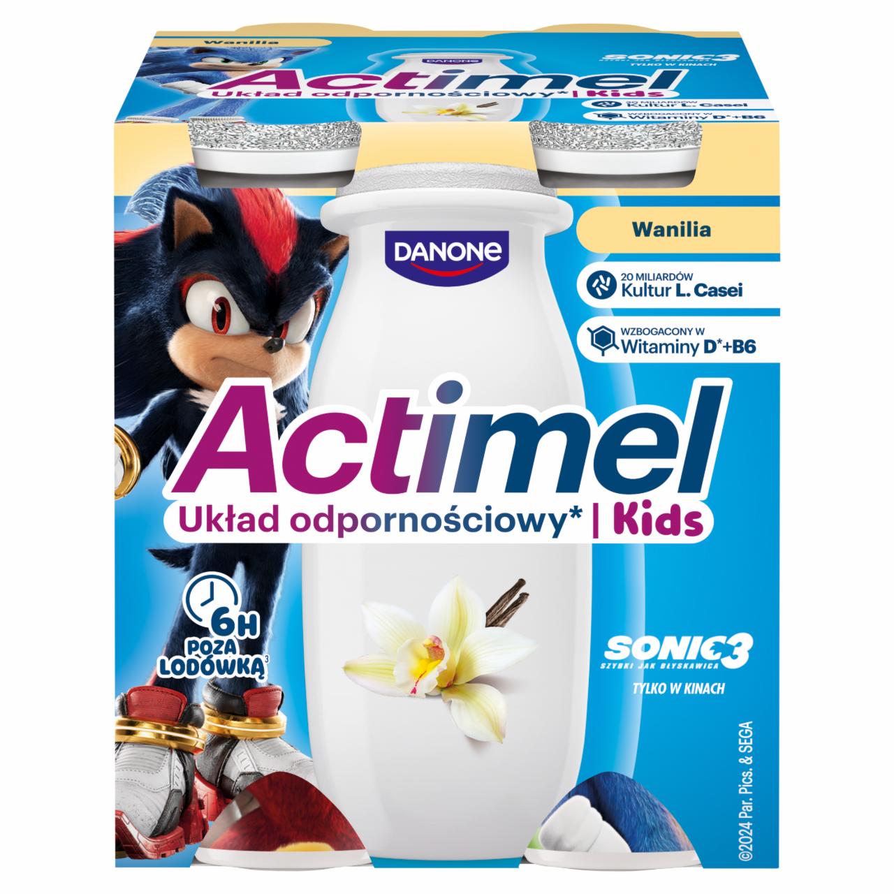 Zdjęcia - Actimel Kids Napój jogurtowy o smaku waniliowym 400 g (4 x 100 g)