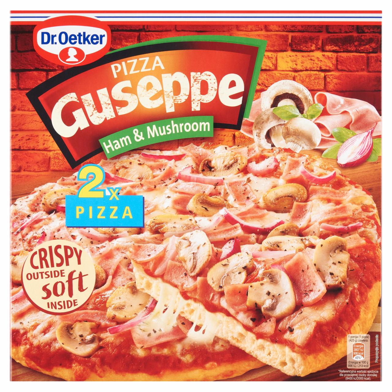 Zdjęcia - Dr. Oetker Guseppe Pizza z szynką i pieczarkami 850 g (2 x 425 g)