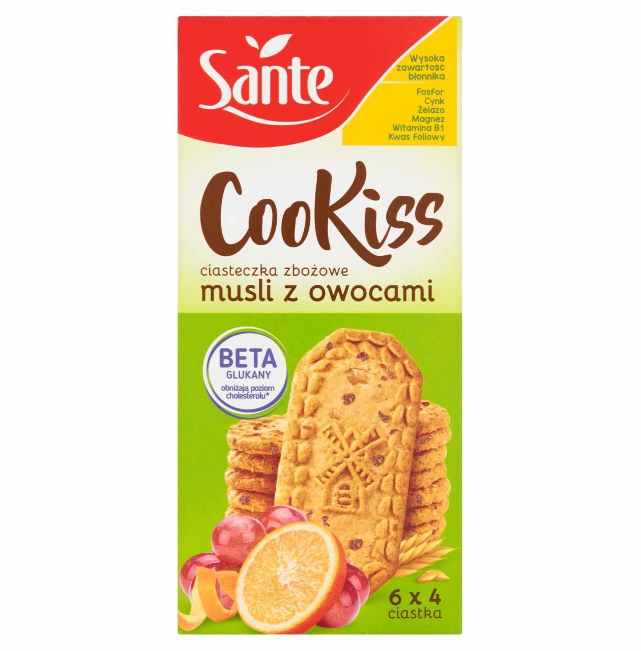 Zdjęcia - Sante Cookiss Ciasteczka zbożowe musli z owocami 300 g (6 x 4 sztuki)