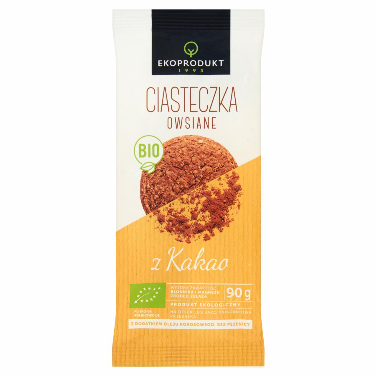 Zdjęcia - ekoProdukt Ciasteczka owsiane bio z kakao 90 g