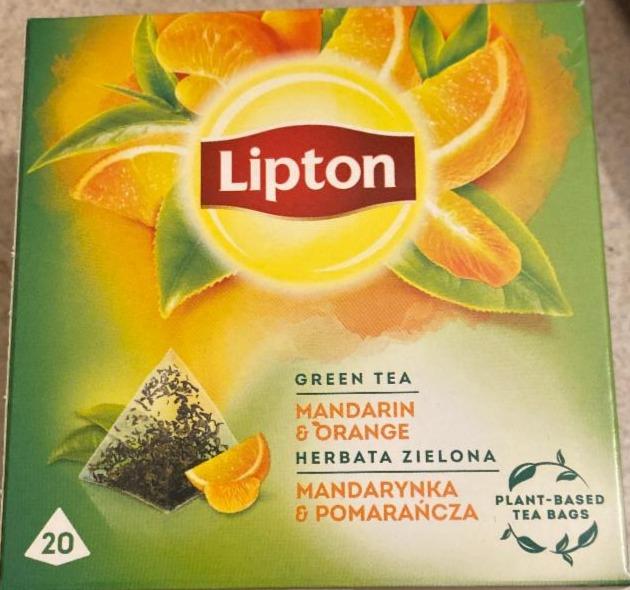 Zdjęcia - Green tea mandarine & orange Lipton