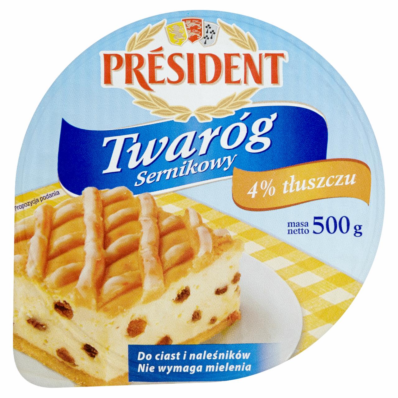 Zdjęcia - Président Twaróg sernikowy 4% tłuszczu 500 g