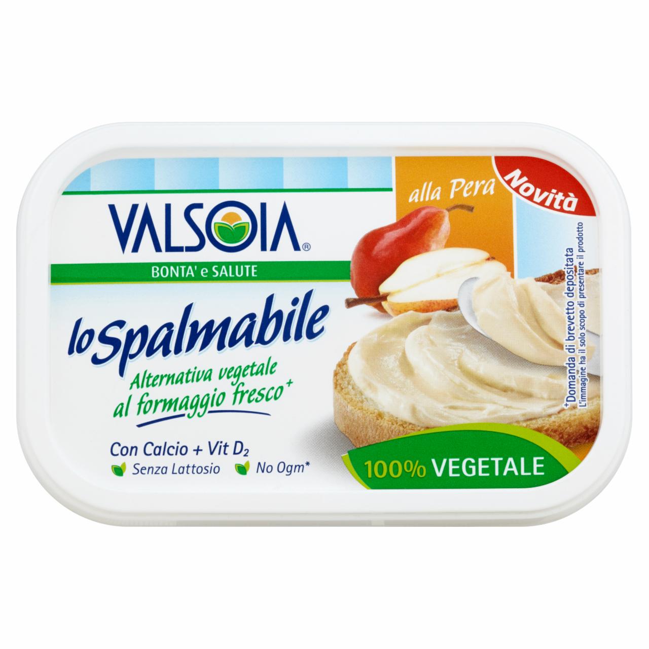 Zdjęcia - Valsoia Lo Spalmabile Kremowa pasta kanapkowa z gruszkami 125 g