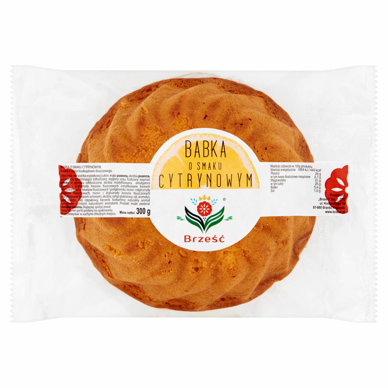 Zdjęcia - Brześć Babka o smaku cytrynowym 300 g