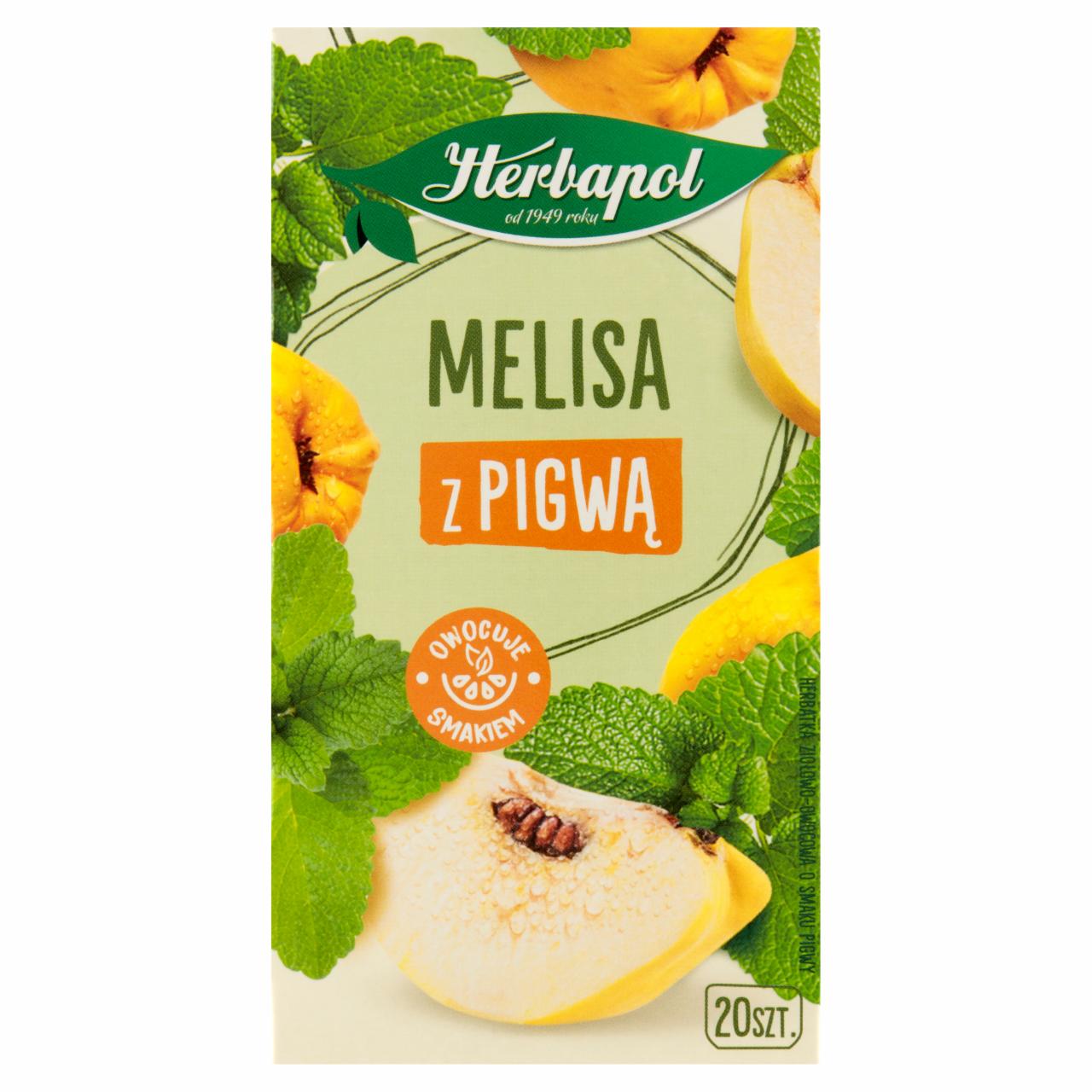 Zdjęcia - Herbapol Herbatka ziołowo-owocowa melisa z pigwą 35 g (20 x 1,75 g)