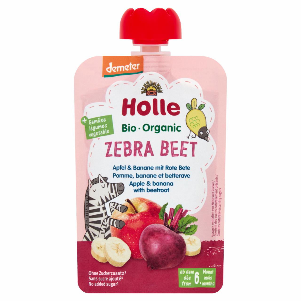 Zdjęcia - Holle Bio mus owocowy jabłko & banan z burakiem od 6 miesiąca życia 100 g