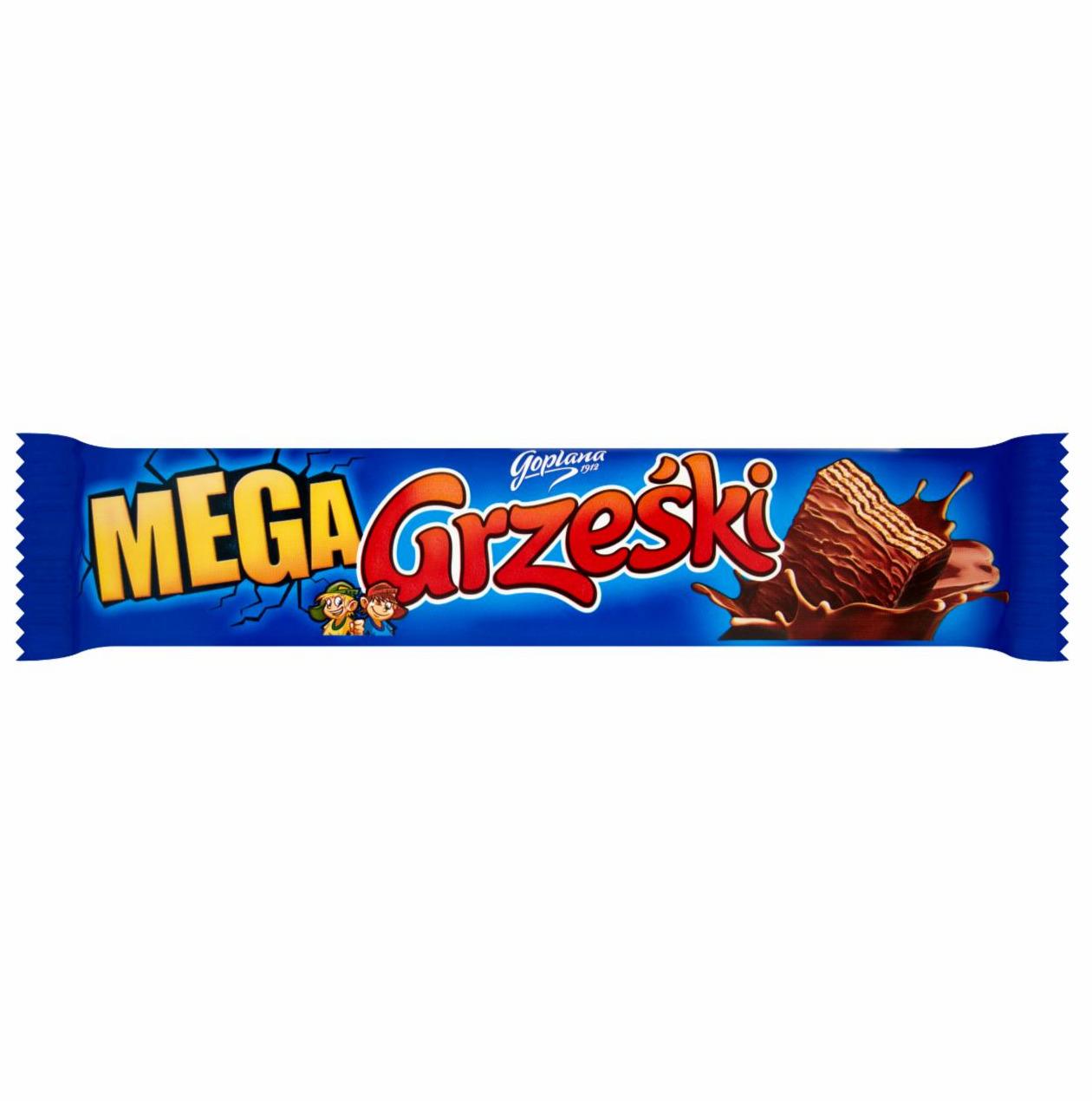 Zdjęcia - Mega Wafel przekładany kremem kakaowym w czekoladzie 48 g Grześki