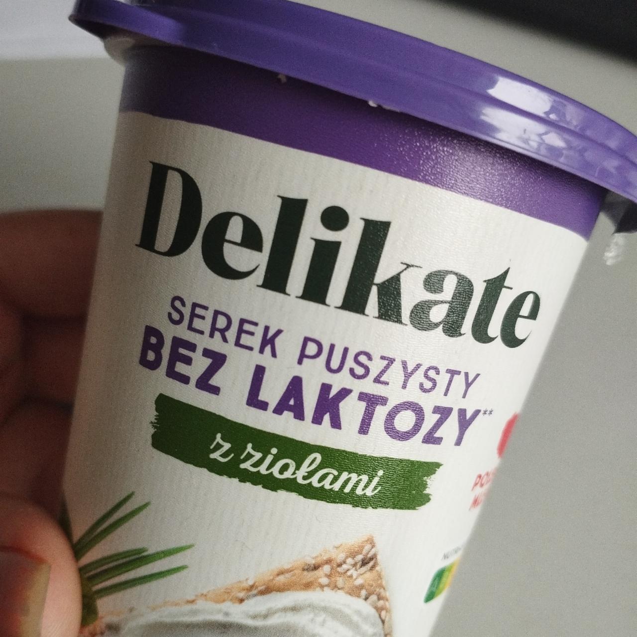 Zdjęcia - Serek puszysty klasyczny bez laktozy z ziołami Delikate