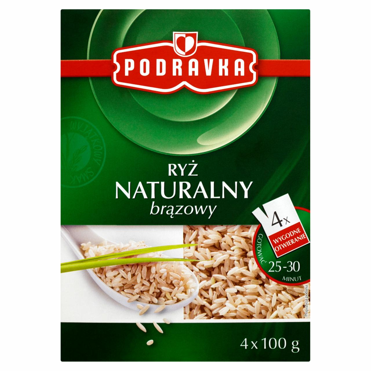 Zdjęcia - Podravka Ryż naturalny brązowy 400 g (4 torebki)