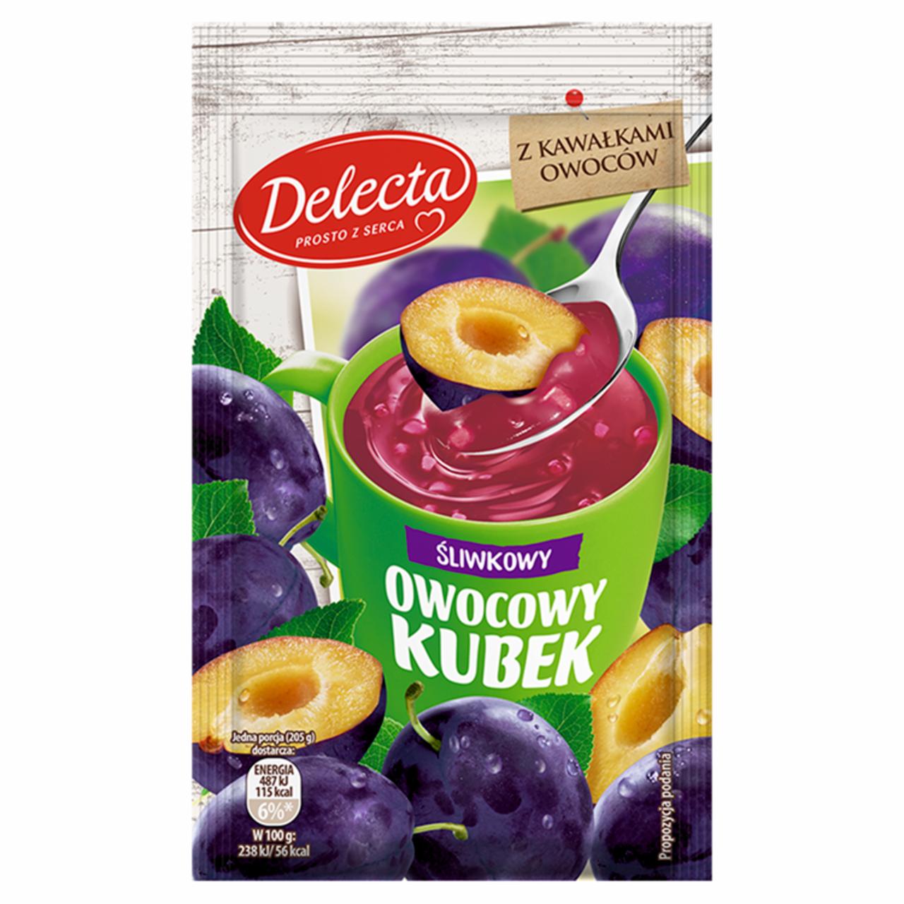 Zdjęcia - Delecta Owocowy kubek Kisiel o smaku śliwkowym 30 g