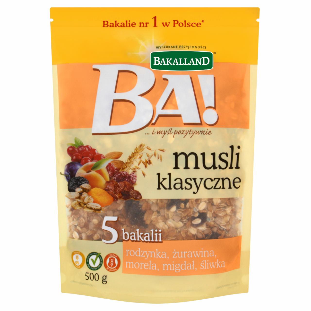 Zdjęcia - Bakalland Ba! Musli klasyczne 5 bakalii 500 g