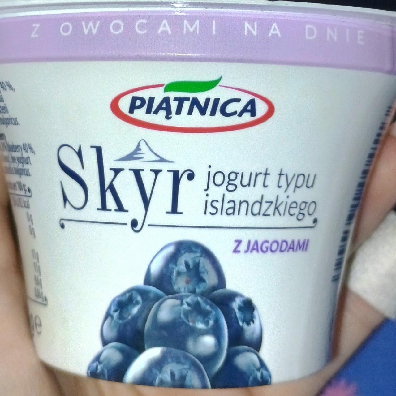 Zdjęcia - Skyr jogurt typu islandzkiego z jagodami Piątnica