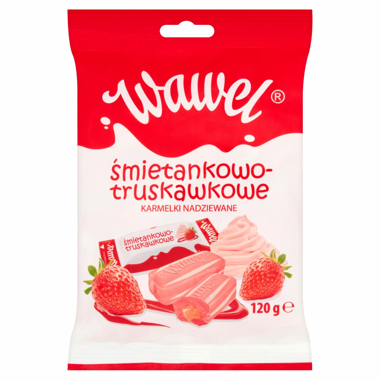 Zdjęcia - Wawel Śmietankowo-truskawkowe Karmelki nadziewane 120 g