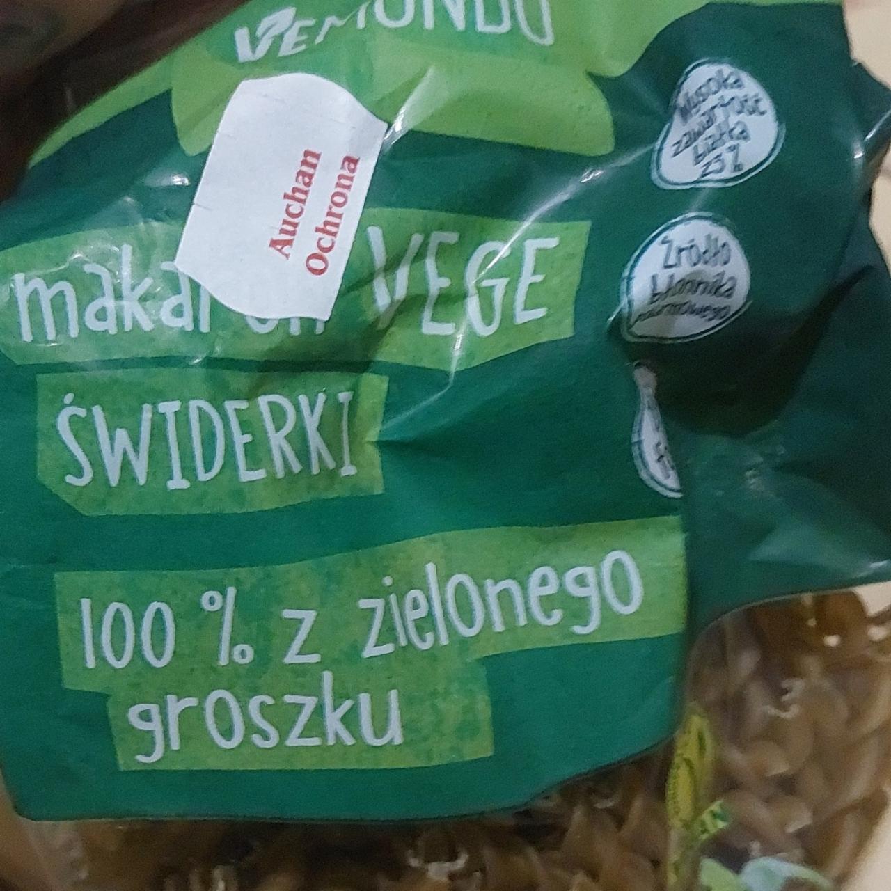 Zdjęcia - makaron vege świderki z zielonego groszku Vemondo