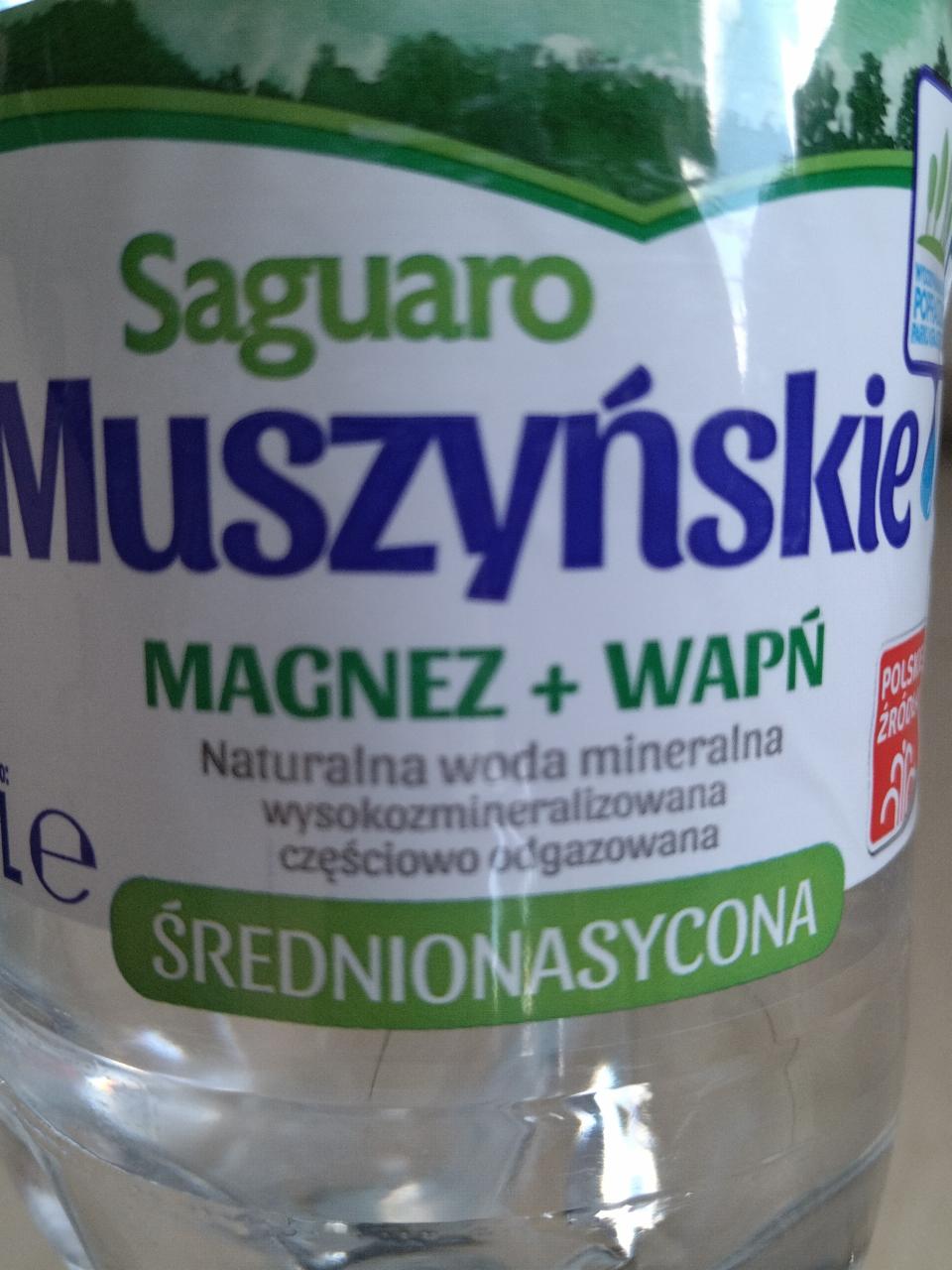 Zdjęcia - Woda Muszyńskie Magnes + Wapń Naturalna woda mineralna średniogazowana Saguaro