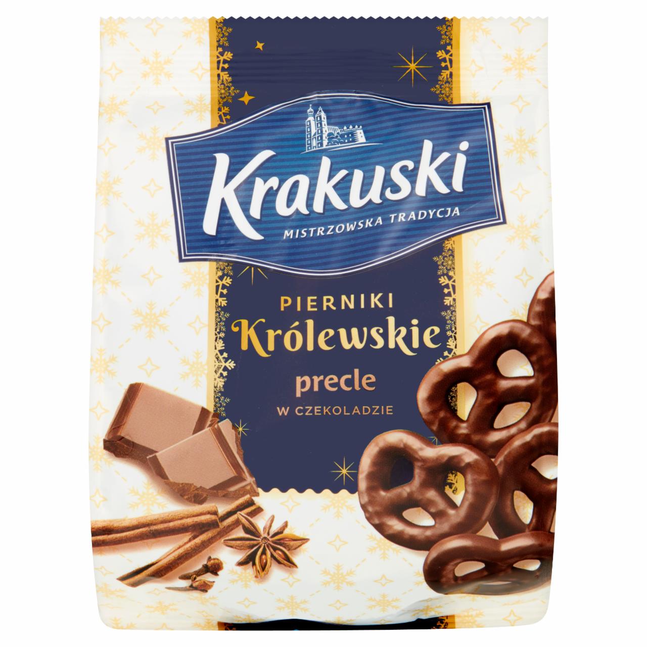 Zdjęcia - Krakuski Pierniki Królewskie Precle w czekoladzie 150 g