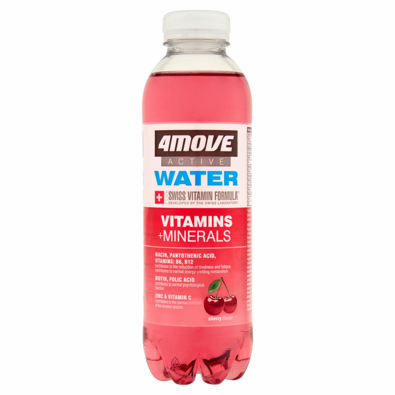 Zdjęcia - 4Move Active Water Magnez + Witaminy Napój niegazowany o smaku wiśniowym 556 ml